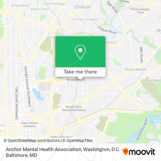 Anchor Mental Health Association map