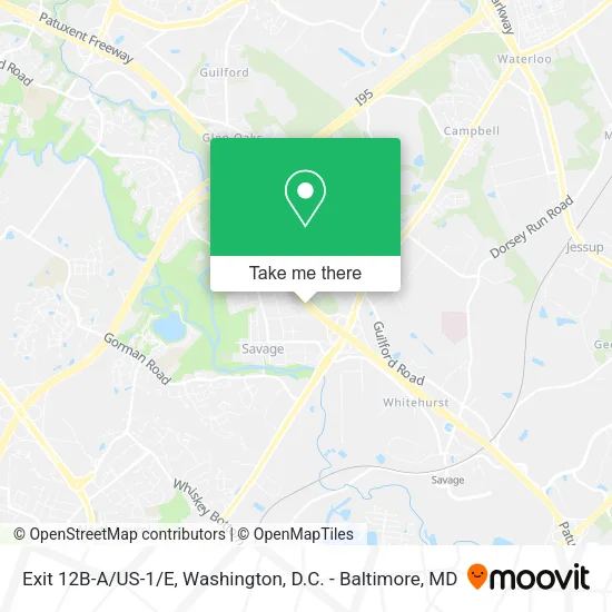 Mapa de Exit 12B-A/US-1/E