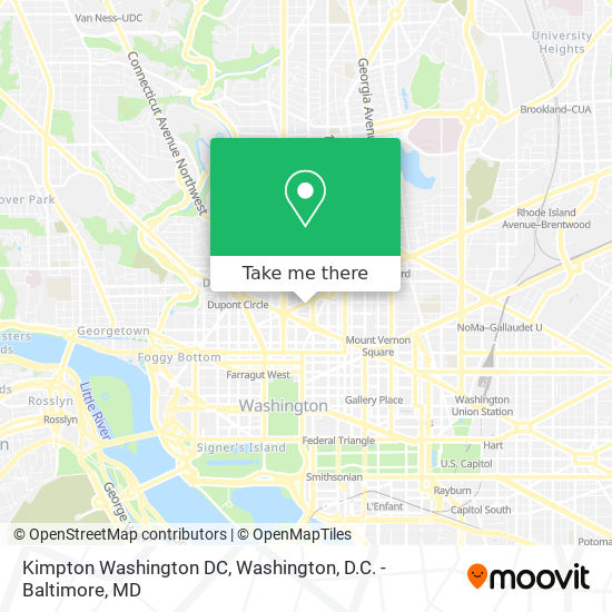 Kimpton Washington DC map