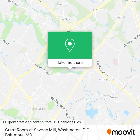 Mapa de Great Room at Savage Mill