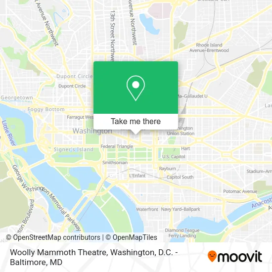 Woolly Mammoth Theatre map