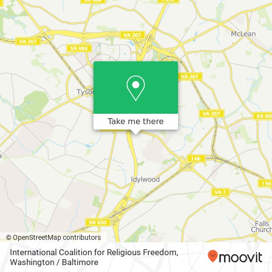 International Coalition for Religious Freedom, 7777 Leesburg Pike map