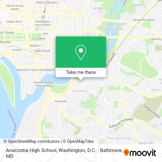 Anacostia High School map