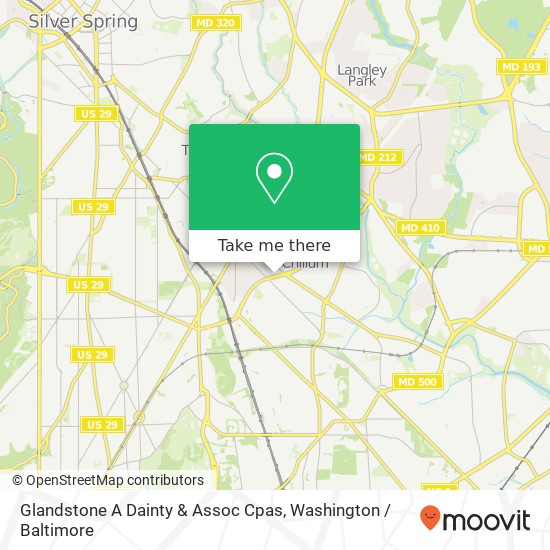 Mapa de Glandstone A Dainty & Assoc Cpas, 5810 Riggs Rd