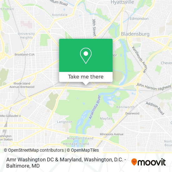 Mapa de Amr Washington DC & Maryland