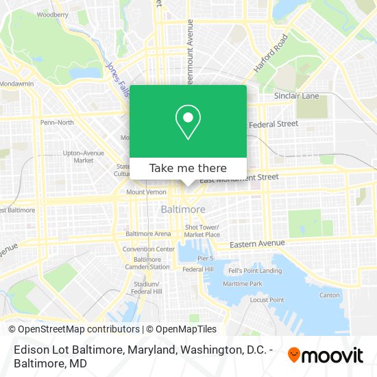 Mapa de Edison Lot Baltimore, Maryland