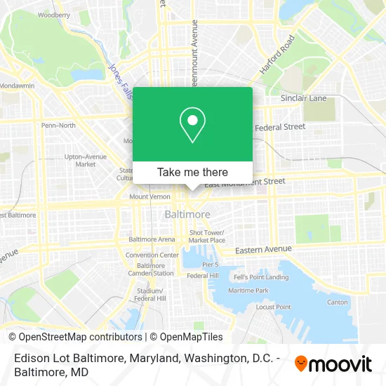 Edison Lot Baltimore, Maryland map