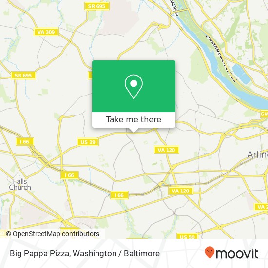 Mapa de Big Pappa Pizza, 5046 Lee Hwy