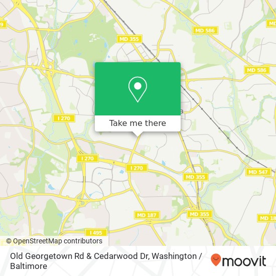 Mapa de Old Georgetown Rd & Cedarwood Dr