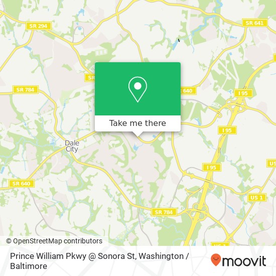 Mapa de Prince William Pkwy @ Sonora St