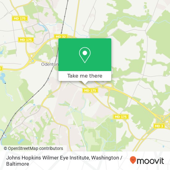 Mapa de Johns Hopkins Wilmer Eye Institute, 1132 Annapolis Rd