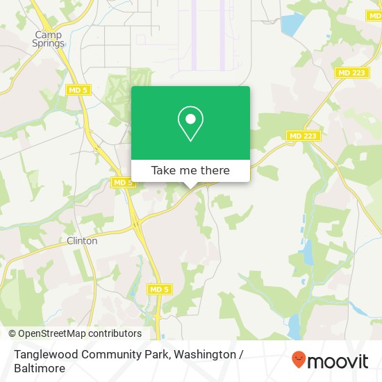 Mapa de Tanglewood Community Park, 8401 Woodyard Rd