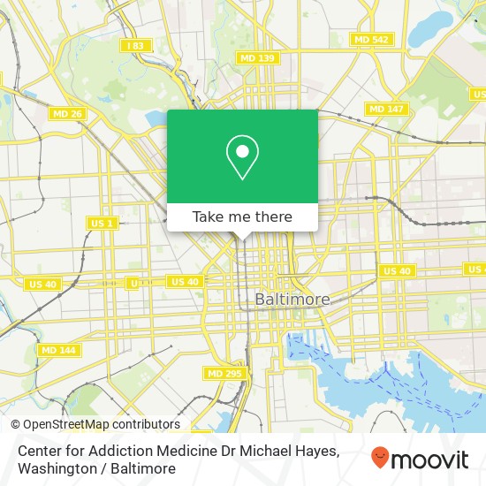 Mapa de Center for Addiction Medicine Dr Michael Hayes, 827 Linden Ave
