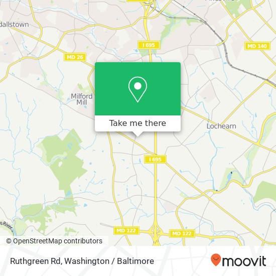 Mapa de Ruthgreen Rd, Windsor Mill, MD 21244