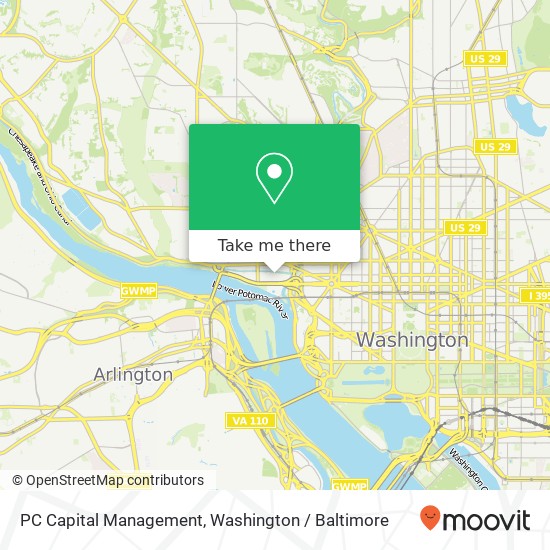 Mapa de PC Capital Management, 1055 Thomas Jefferson St NW