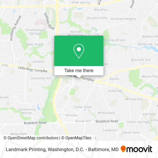 Landmark Printing map