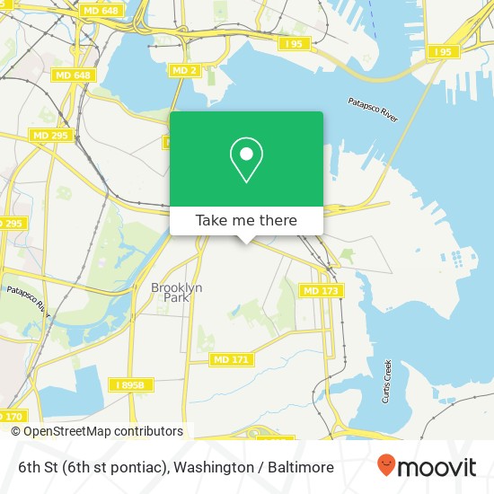 Mapa de 6th St (6th st pontiac), Brooklyn, MD 21225