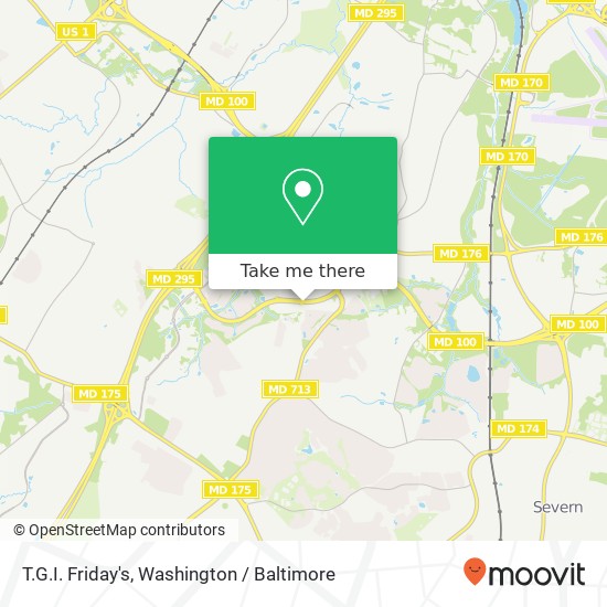 Mapa de T.G.I. Friday's, 7655 Arundel Mills Blvd