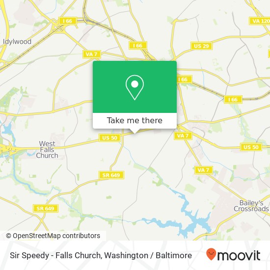 Mapa de Sir Speedy - Falls Church, 6565 Arlington Blvd
