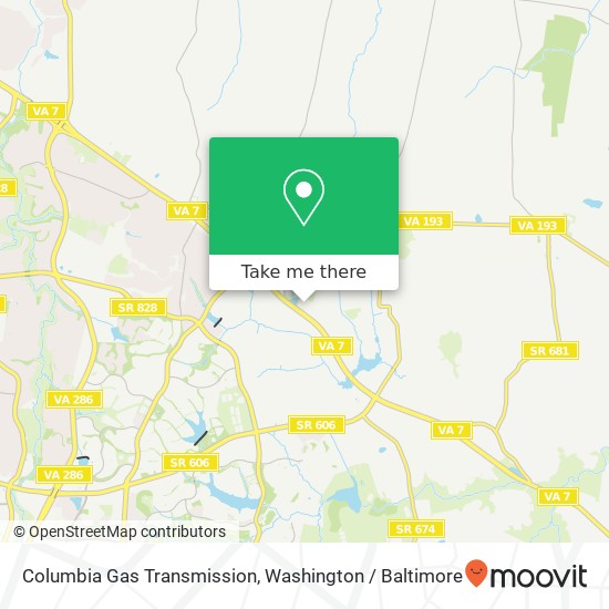 Mapa de Columbia Gas Transmission, 11000 Leesburg Pike