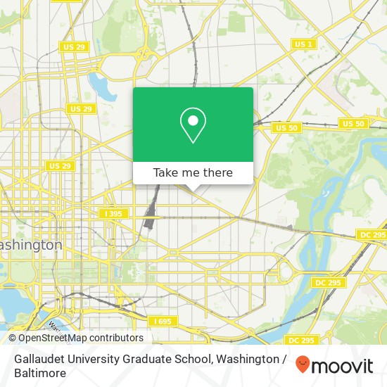Mapa de Gallaudet University Graduate School, 800 Florida Ave NE