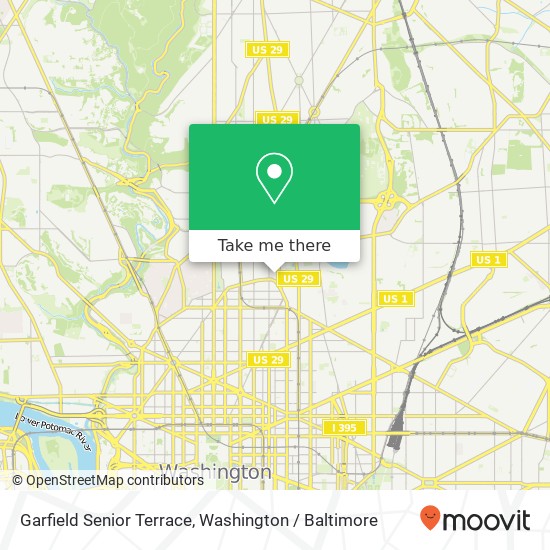 Garfield Senior Terrace, 2301 11th St NW map