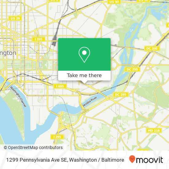 1299 Pennsylvania Ave SE, Washington, DC 20003 map