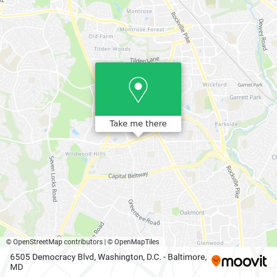 6505 Democracy Blvd map
