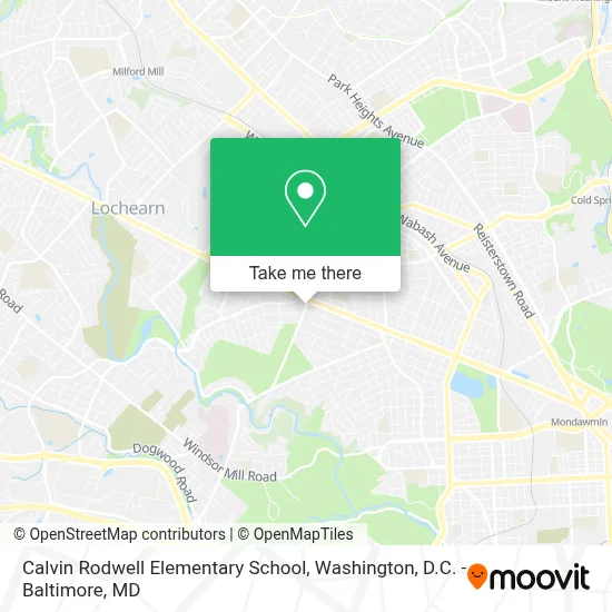 Calvin Rodwell Elementary School map