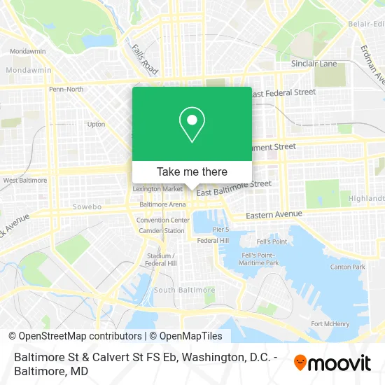 Baltimore St & Calvert St FS Eb map