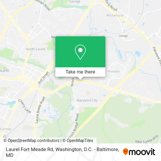 Laurel Fort Meade Rd map