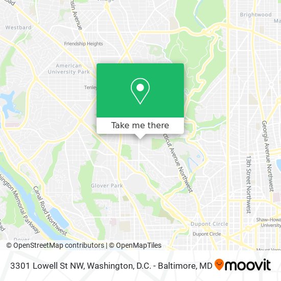 3301 Lowell St NW map