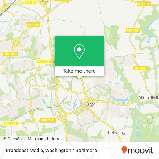 Mapa de Brandcast Media, 1401 Mercantile Ln
