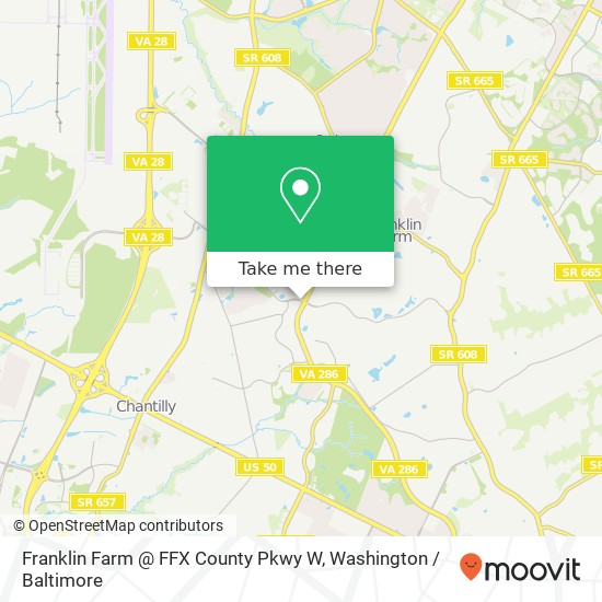 Mapa de Franklin Farm @ FFX County Pkwy W