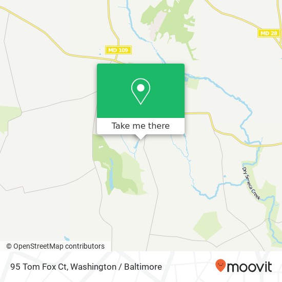 Mapa de 95 Tom Fox Ct, Poolesville, MD 20837