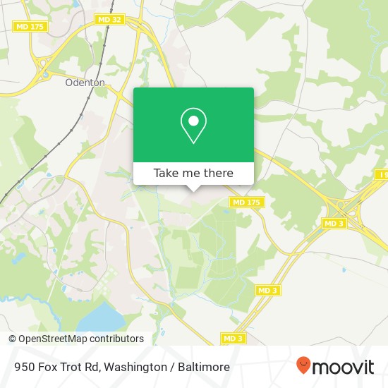 Mapa de 950 Fox Trot Rd, Gambrills, MD 21054