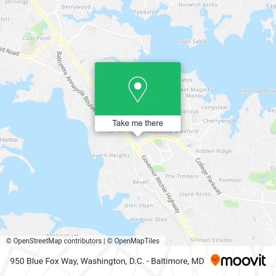 950 Blue Fox Way map