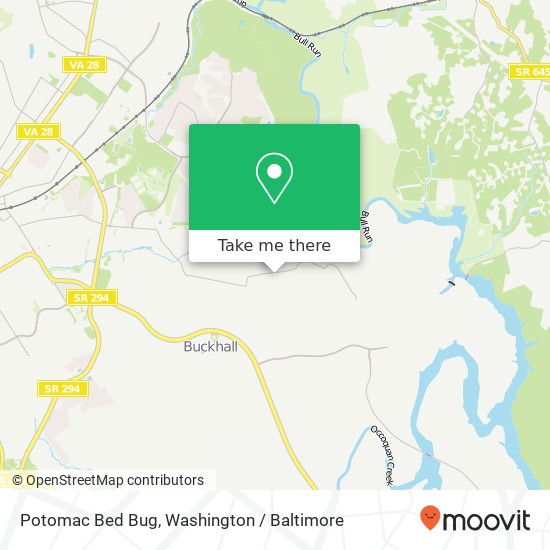 Mapa de Potomac Bed Bug, 9980 Suheil Rd