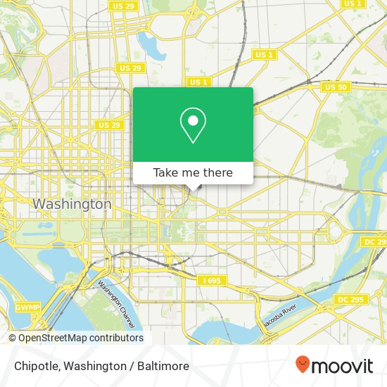 Mapa de Chipotle, 40 Massachusetts Ave NE