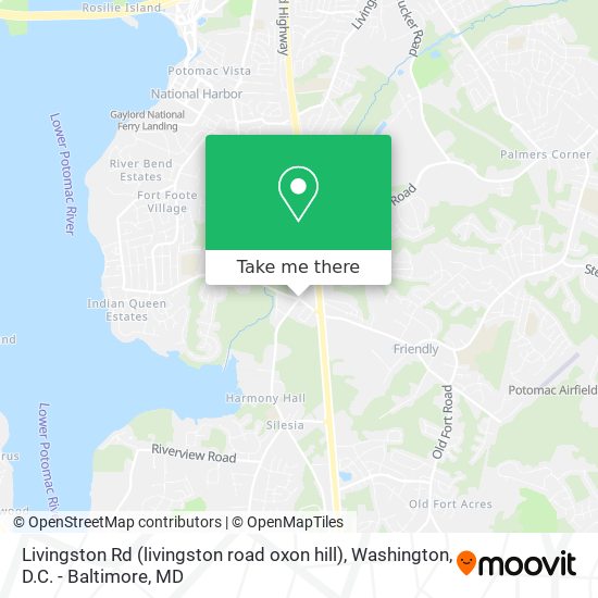 Mapa de Livingston Rd (livingston road oxon hill)