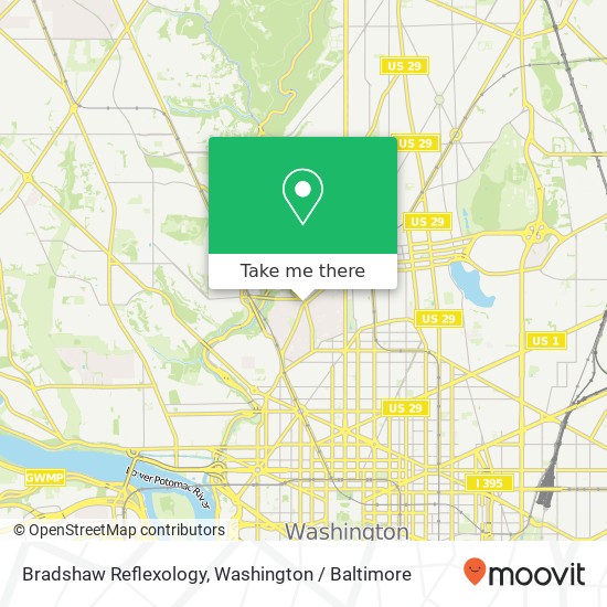 Bradshaw Reflexology, 1801 Columbia Rd NW map