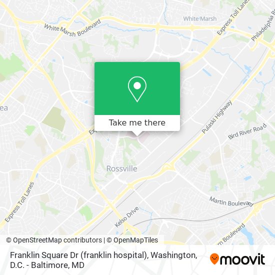Franklin Square Dr (franklin hospital) map
