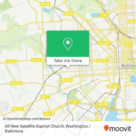 Mapa de All New Satellite Baptist Church, 123 N Warwick Ave