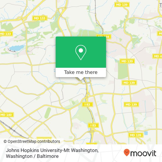 Johns Hopkins University-Mt Washington, 5801 Smith Ave map