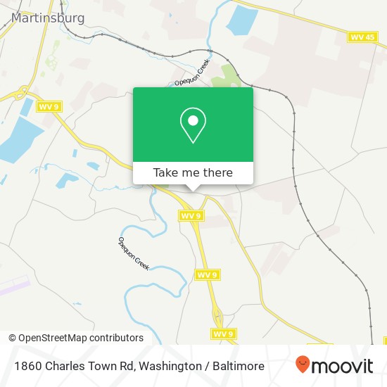 Mapa de 1860 Charles Town Rd, Martinsburg, WV 25405
