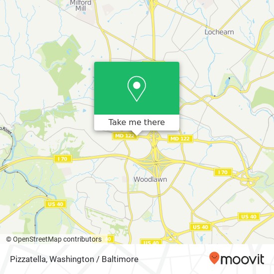 Mapa de Pizzatella, 6901 Security Blvd