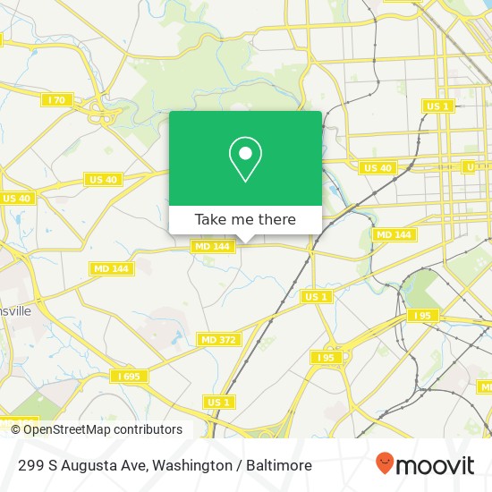 Mapa de 299 S Augusta Ave, Baltimore, MD 21229