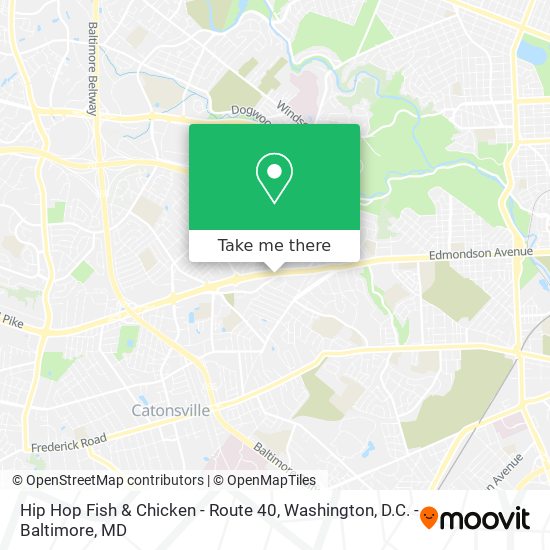 Mapa de Hip Hop Fish & Chicken - Route 40