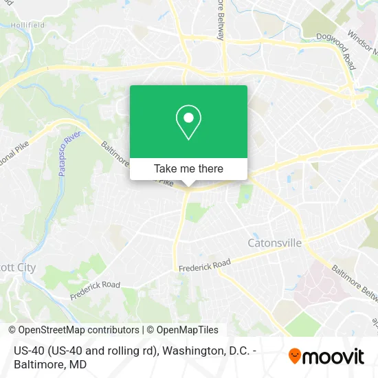 Mapa de US-40 (US-40 and rolling rd)