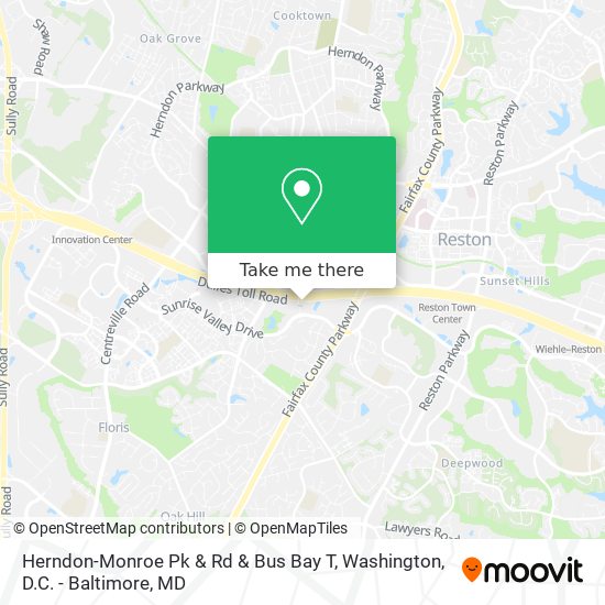 Herndon-Monroe Pk & Rd & Bus Bay T map
